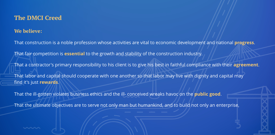  The DMCI Creed